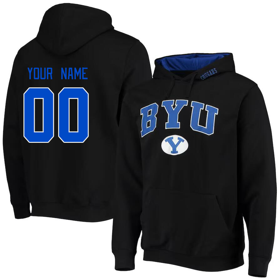 Custom BYU Cougars Name And Number College Hoodie-Black - Click Image to Close